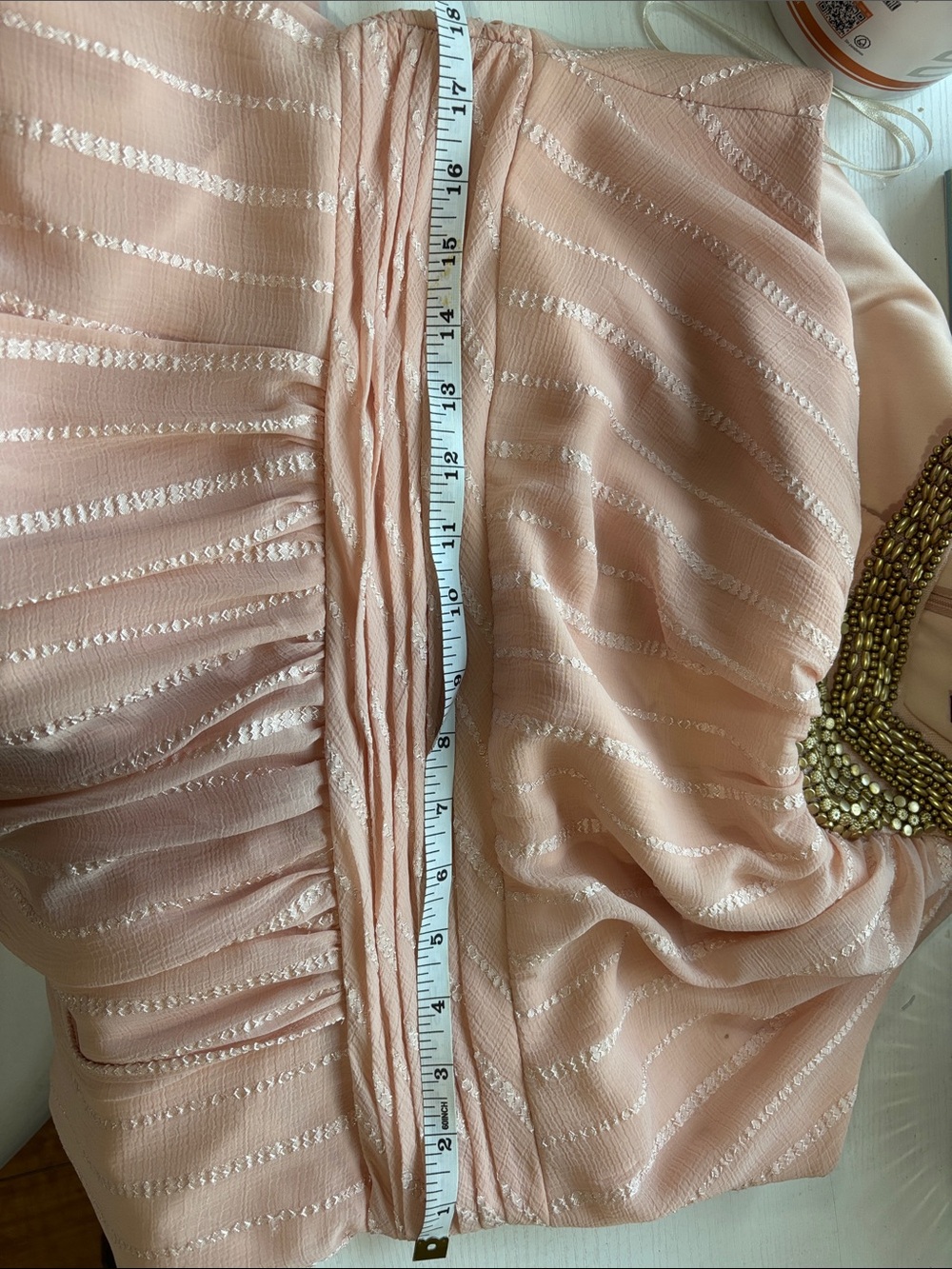 Melrose and Market Blush Pink Beaded Halter Maxi Dress - Picture 8 of 10